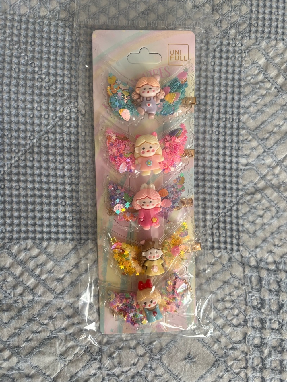 Angel hair clips Kids Pastel Fairy Hair Clips - Set of 5
